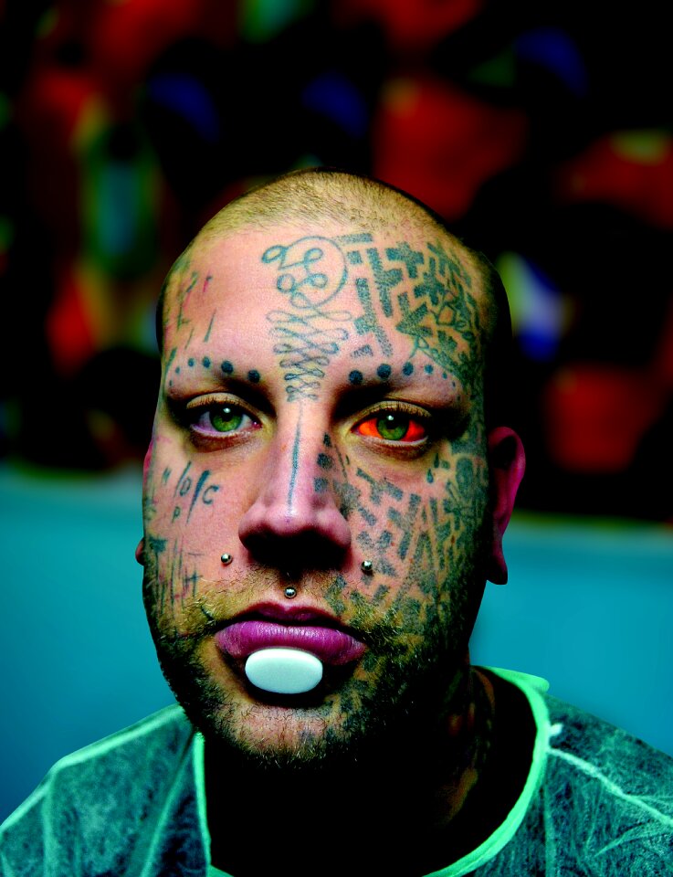 Face man eyes