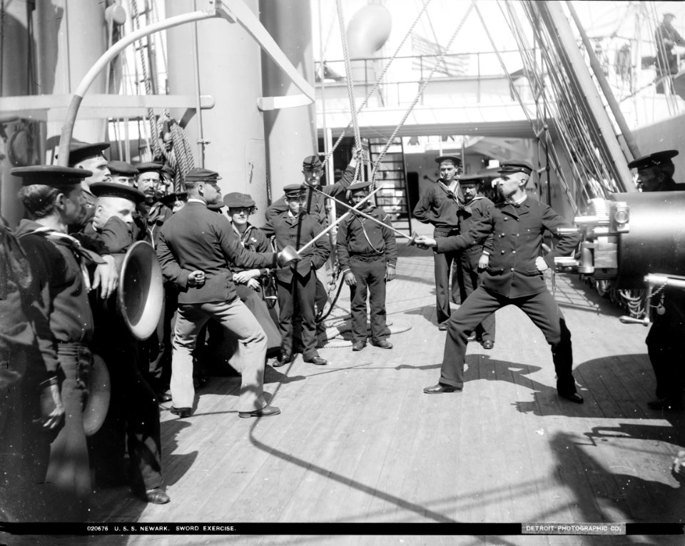 U.S.S. Newark, sword exercise