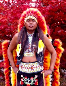 Dennis Wolfe, a full-blooded Cherokee indian in Cherokee, North Carolina photo