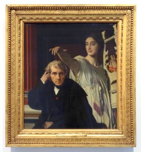 "Portrait du compositeur Luigi Cherubini béni par la muse de la poésie lyrique Erato", Jean-Auguste-Dominique Ingres et Henri Lehmann, 1840-1842. photo