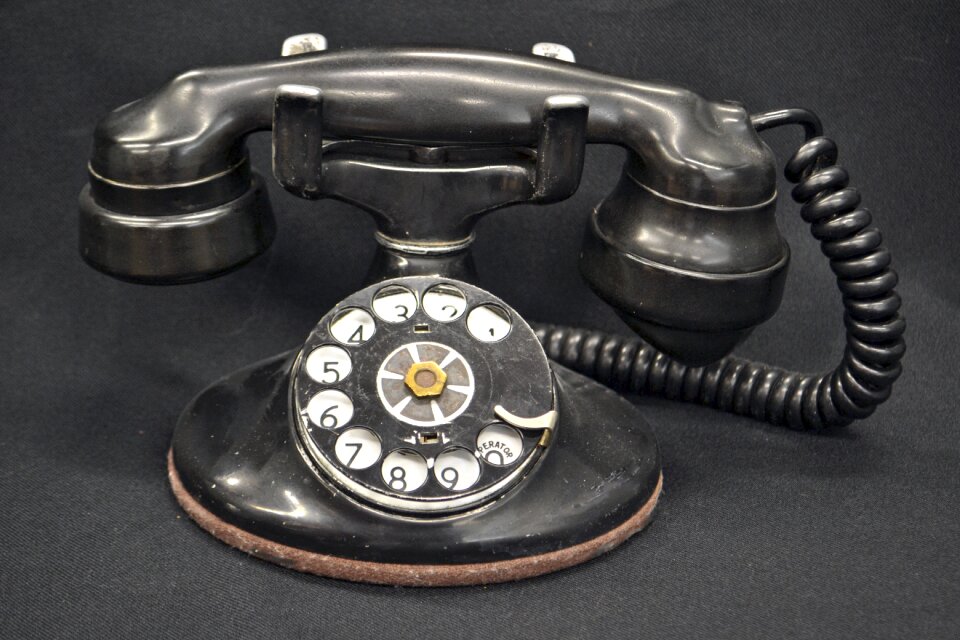 Rotary phone antique dial