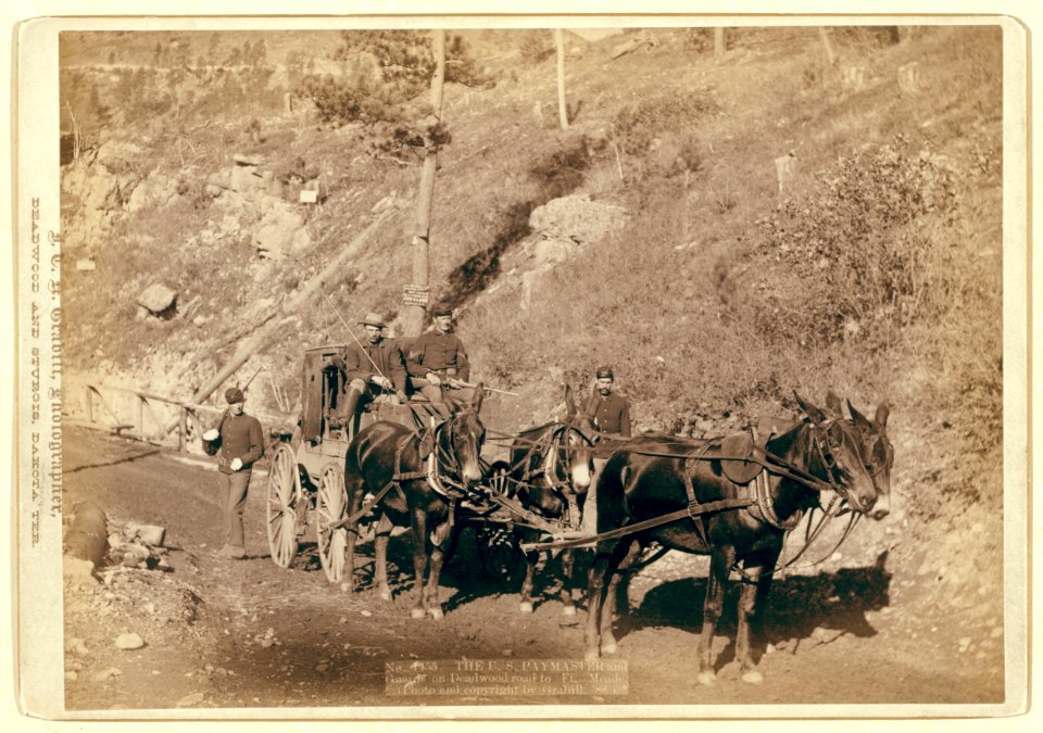 The U.S. Paymaster and Guards on Deadwood road to Ft. Meade, 1888 by John Grabill