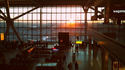 Airport sunrise aviation photo