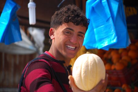 Market seller fruit