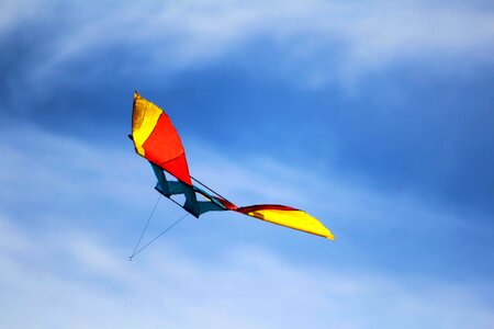 Sky clouds kites rise photo