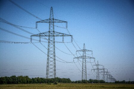 Strommast high voltage pylon photo