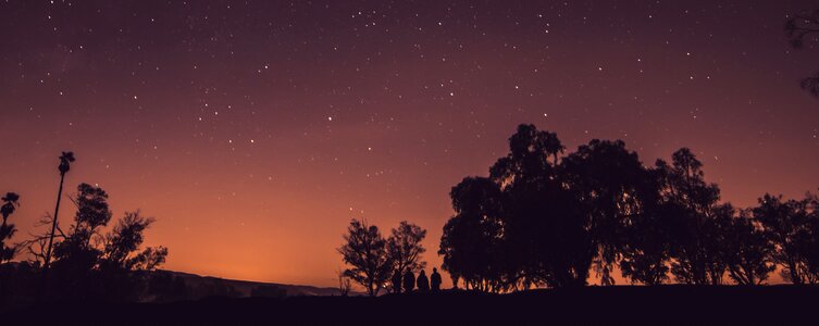 Glow tomorrow the night sky