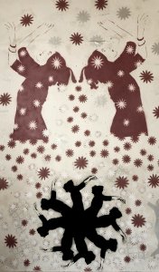Peinture sur mur, "Où sont cachés mes rêves" (détail). 2014