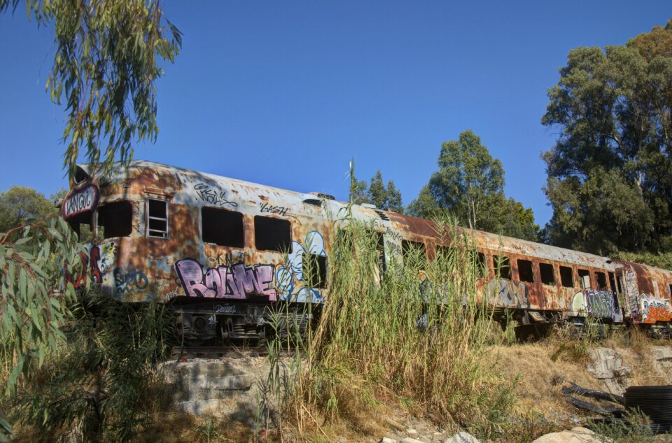Old wagon landscape