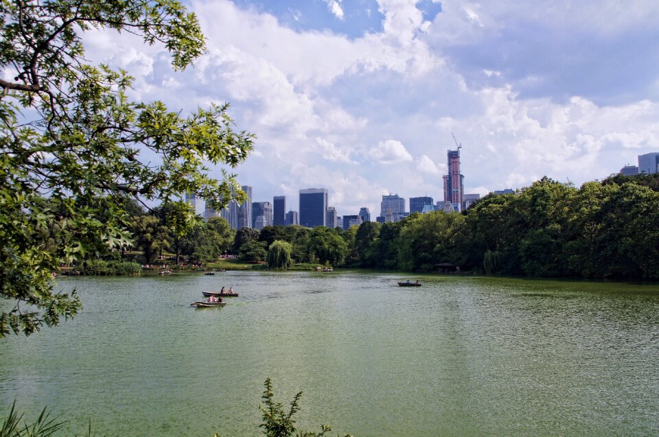 Lake skyline architecture