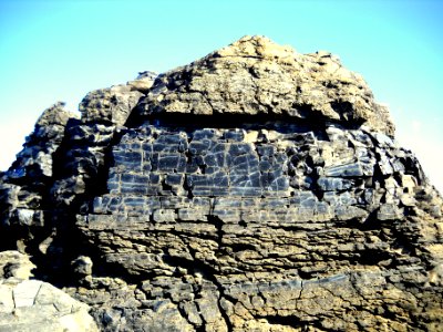Obsidian mass in Newberry Crater area, Oregon