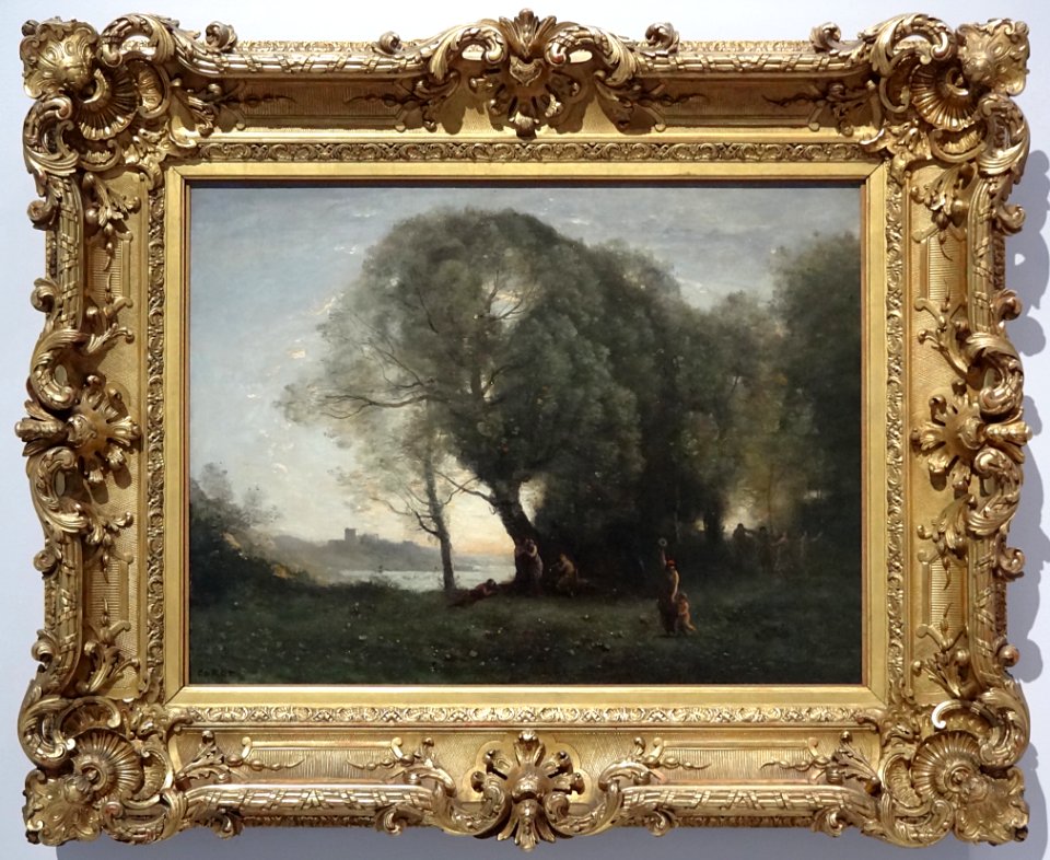 "Paysage idéal avec scène de danse antique", dit "Danses virgiliennes", Jean-Baptiste Camille Corot, vers 1855-1860.