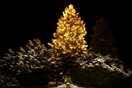 Glaskugeln snow lighting photo