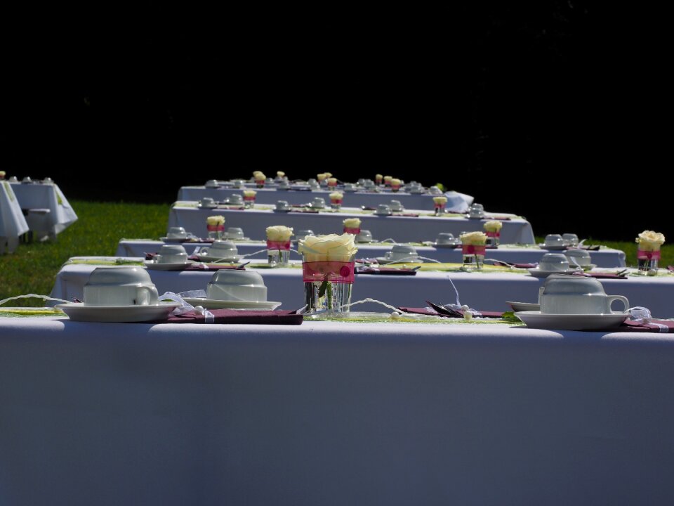 Celebration cover gedeckter table
