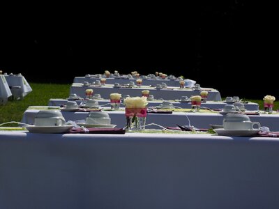Celebration cover gedeckter table
