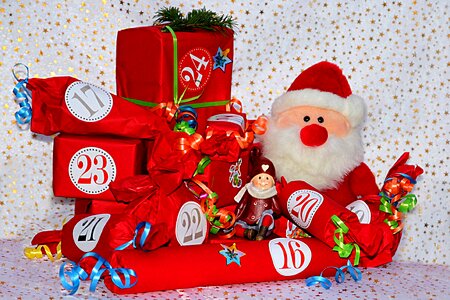 Gifts red santa claus