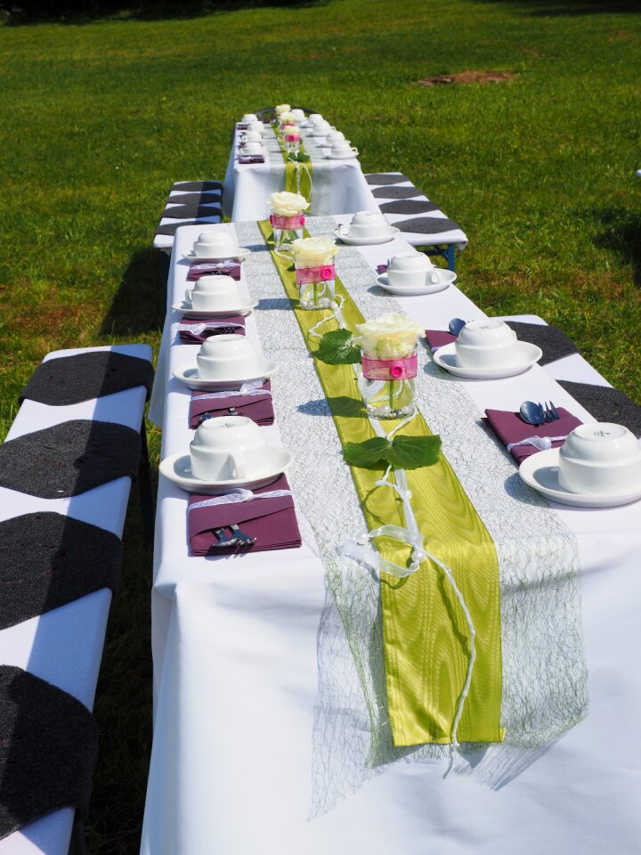 Celebration cover gedeckter table