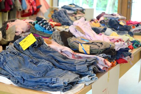 Kids flea market secondhand used clothing