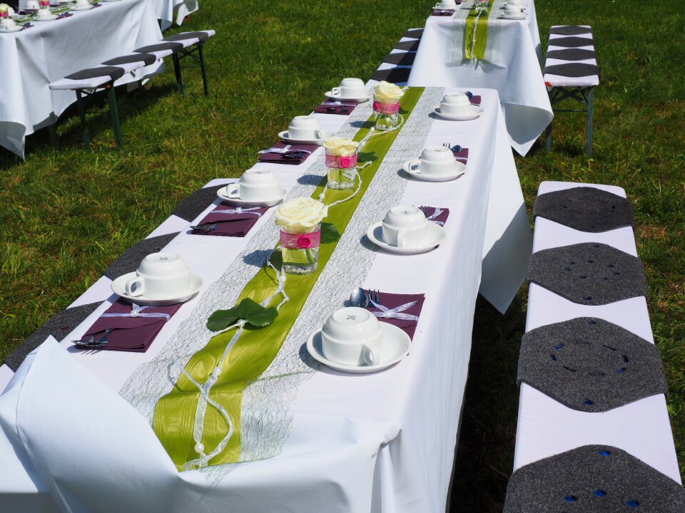 Celebration cover gedeckter table