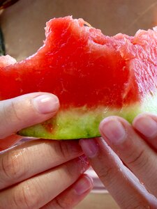 Bite delicious melon