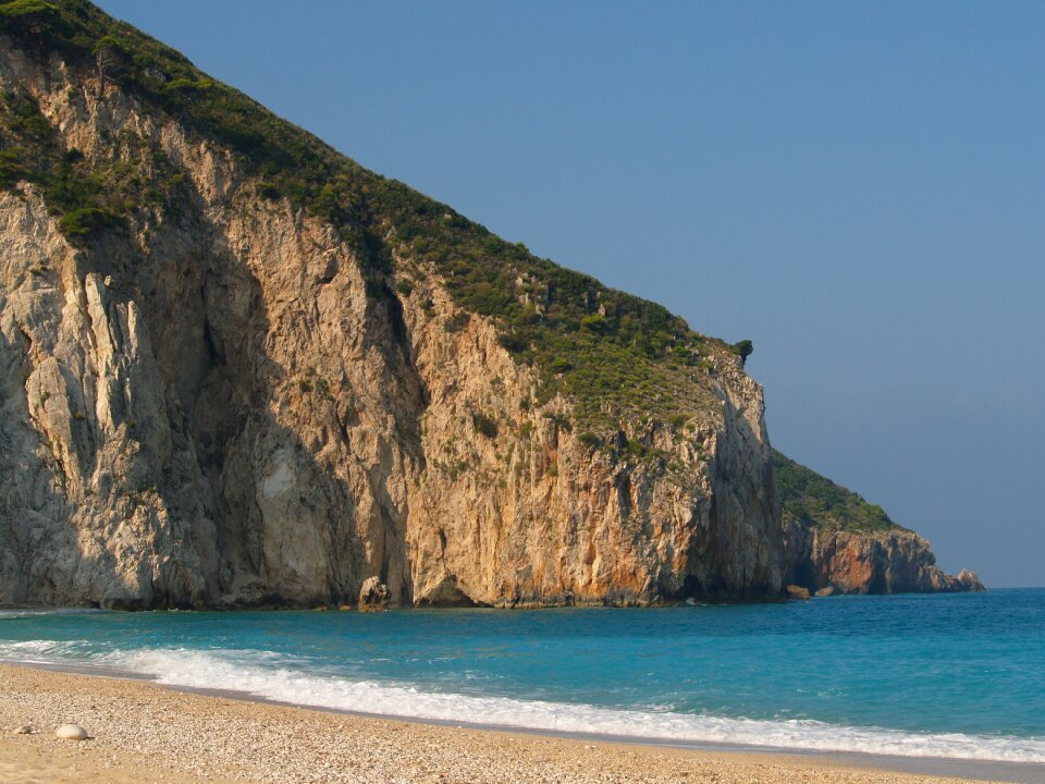 Greece rocks sand