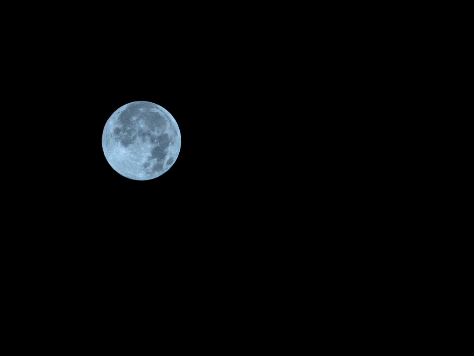 The night sky moon blue moon