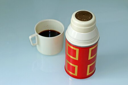 Thermos coffee cup photo