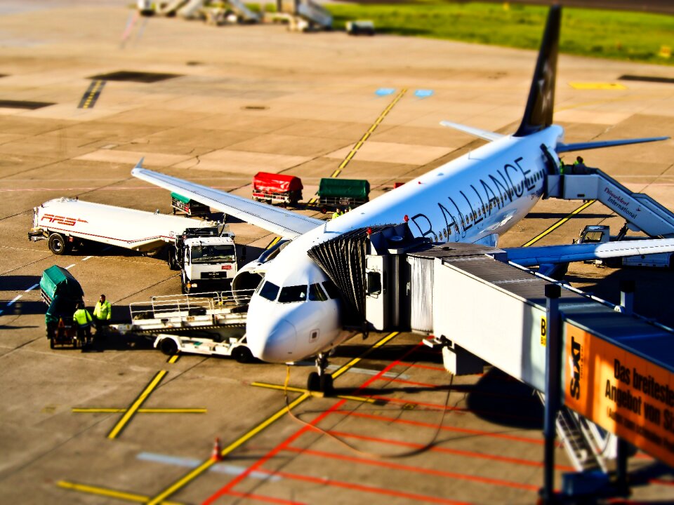 Travel flying airliner
