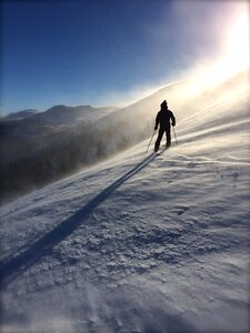 Skiing winter vacation wind photo