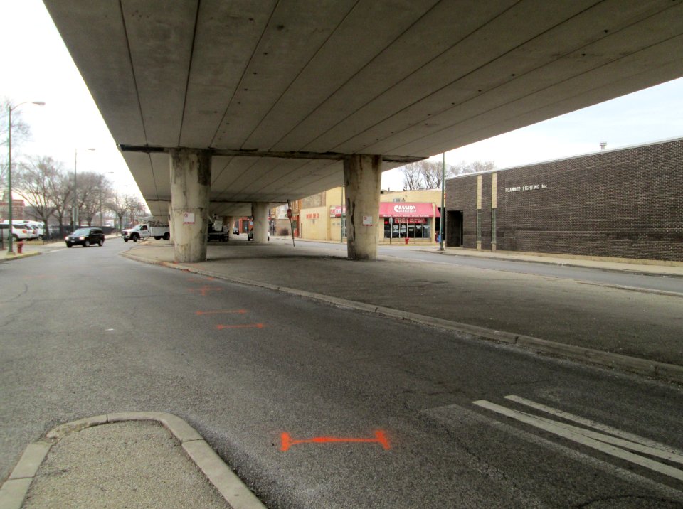 Western Avenue viaduct, shortly before demolition, Chicago