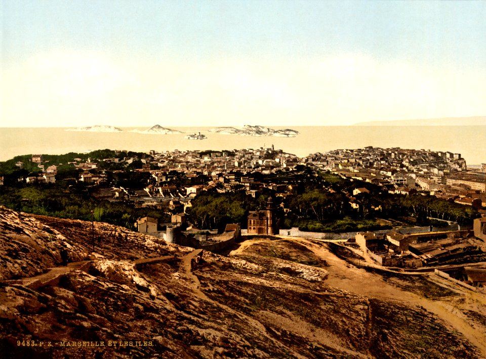 Marseille and the islands of the Frioul archipelago, ca. 1895.