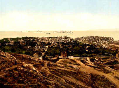 Marseille and the islands of the Frioul archipelago, ca. 1895.