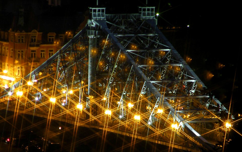 Bridge blue wonder river night photo