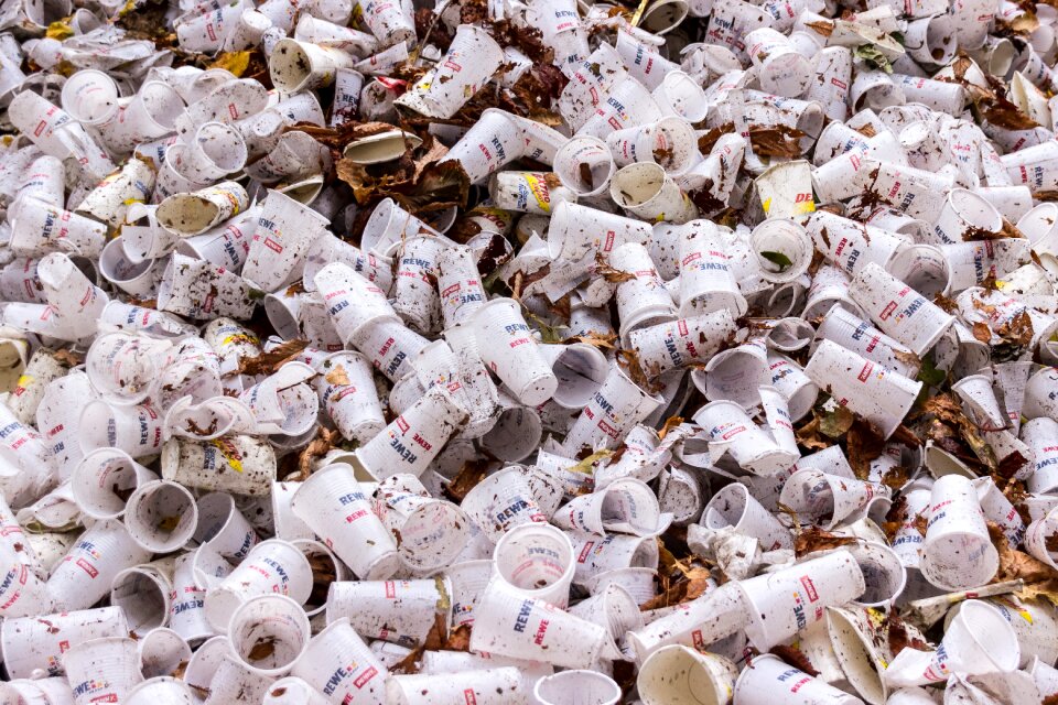Empty beverages non recyclable waste