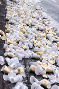 Empty beverages non recyclable waste