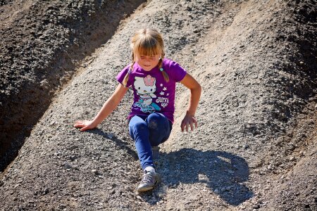 Girl blond sand hill