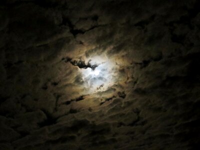Before lunar eclipse mystical night photo