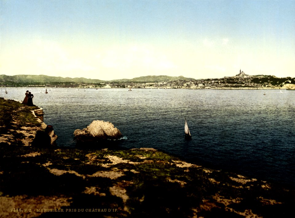 Marseille viewed from the Château d'If, ca. 1895.