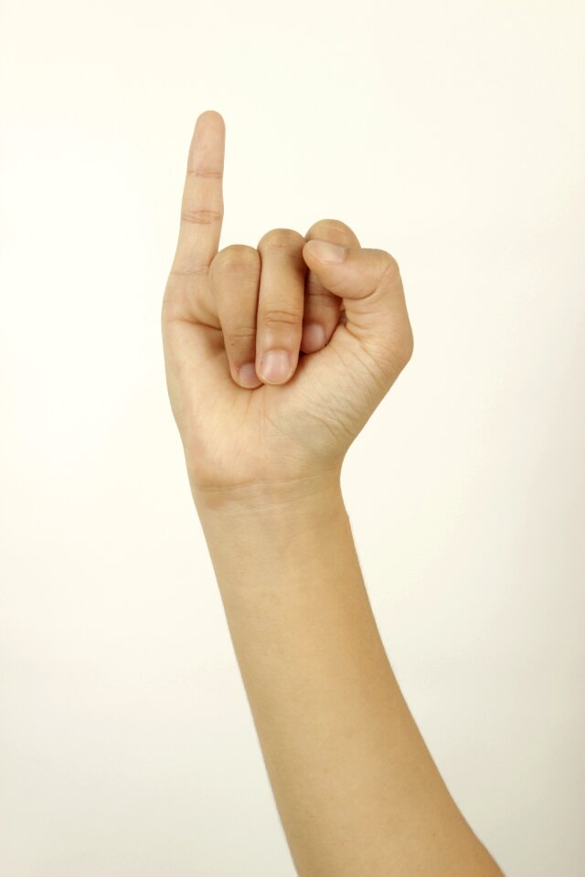 Hand finger the gesture