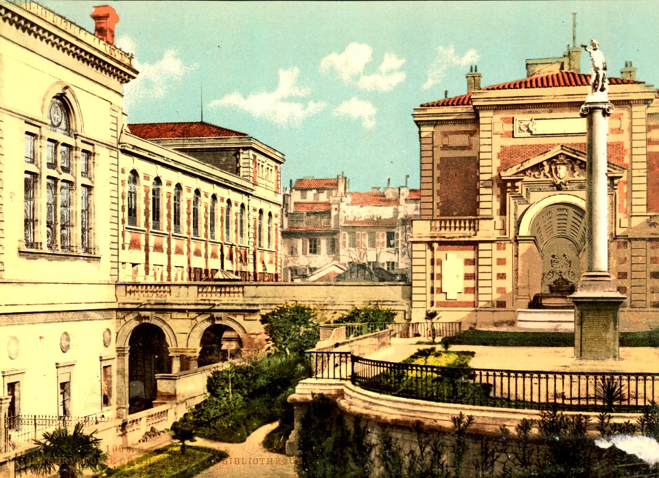 Conservatory and library, Marseille, France, ca. 1895.