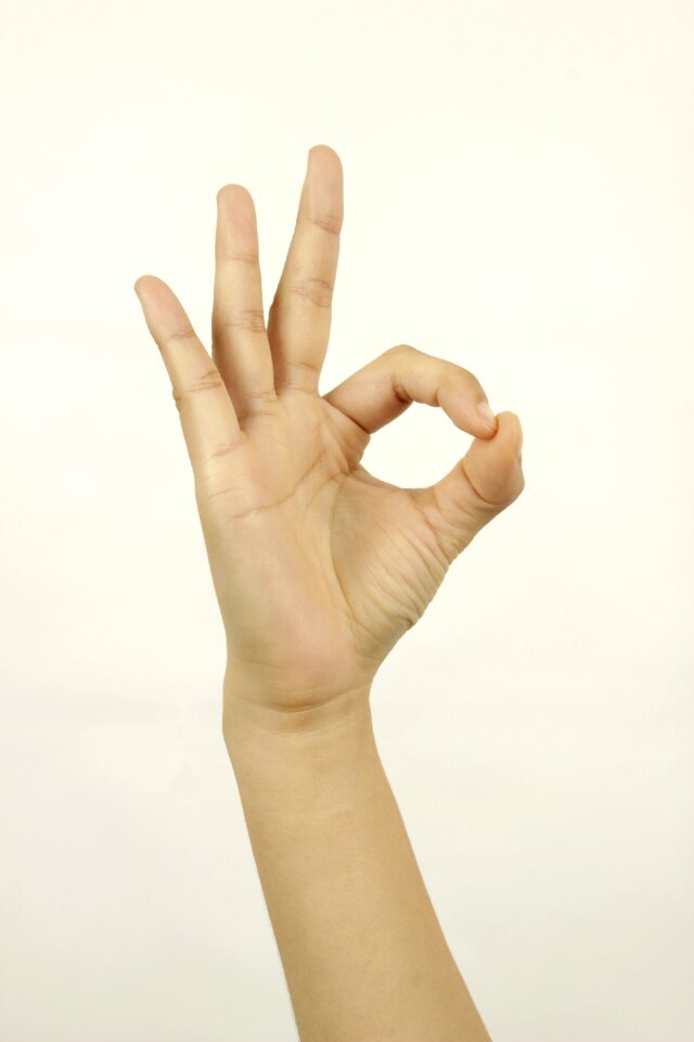 Hand finger the gesture
