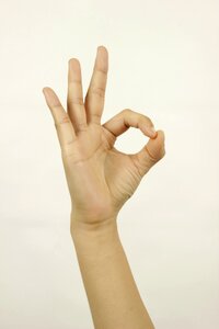 Hand finger the gesture