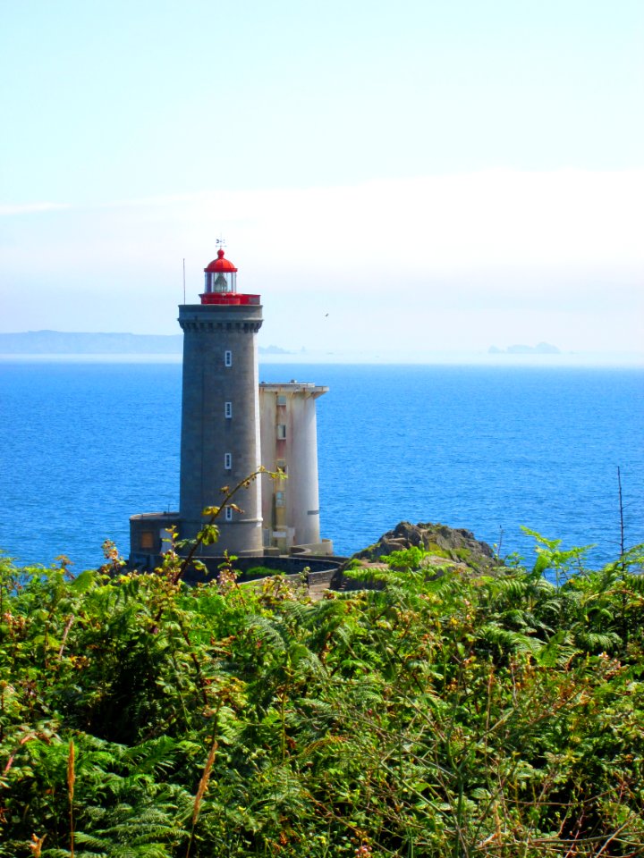 phare, bretagne, été, océan, mer