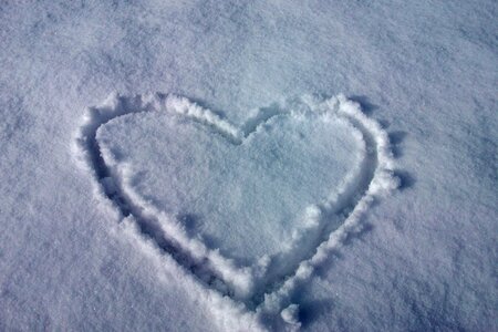 Snow heart longing winter