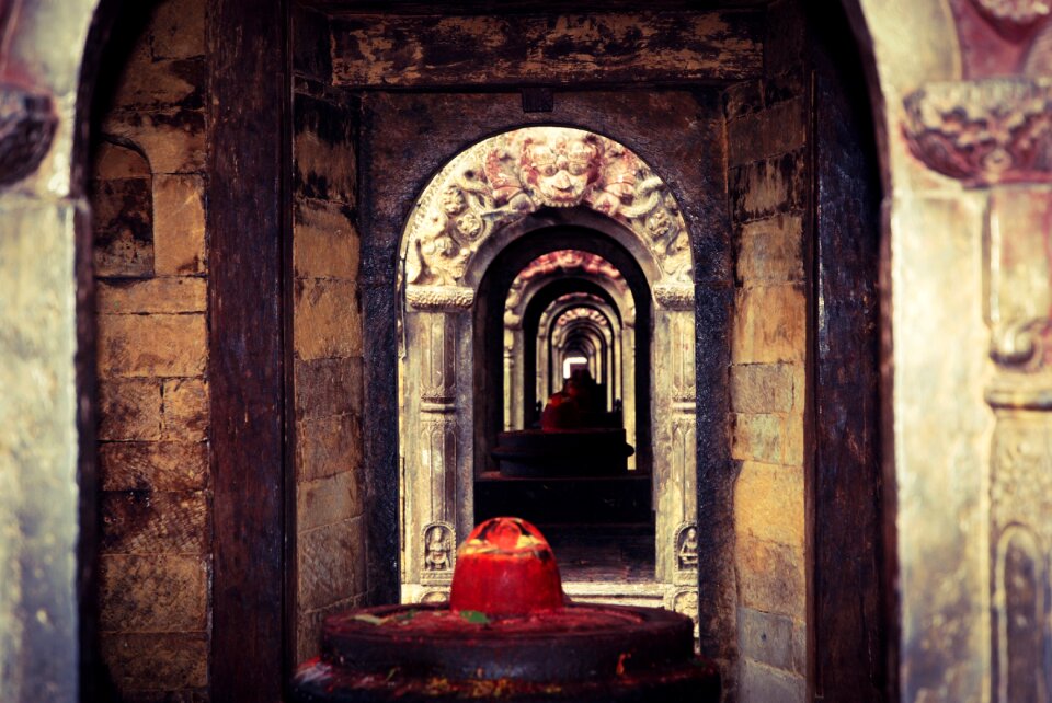 Nepal temple perspective