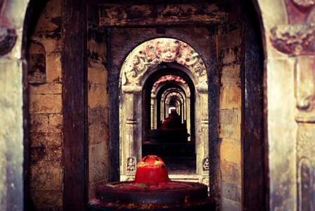 Nepal temple perspective photo