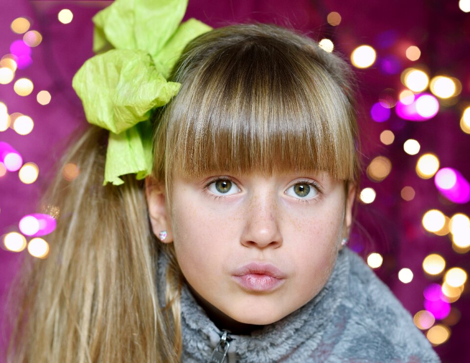 Girl face bokeh