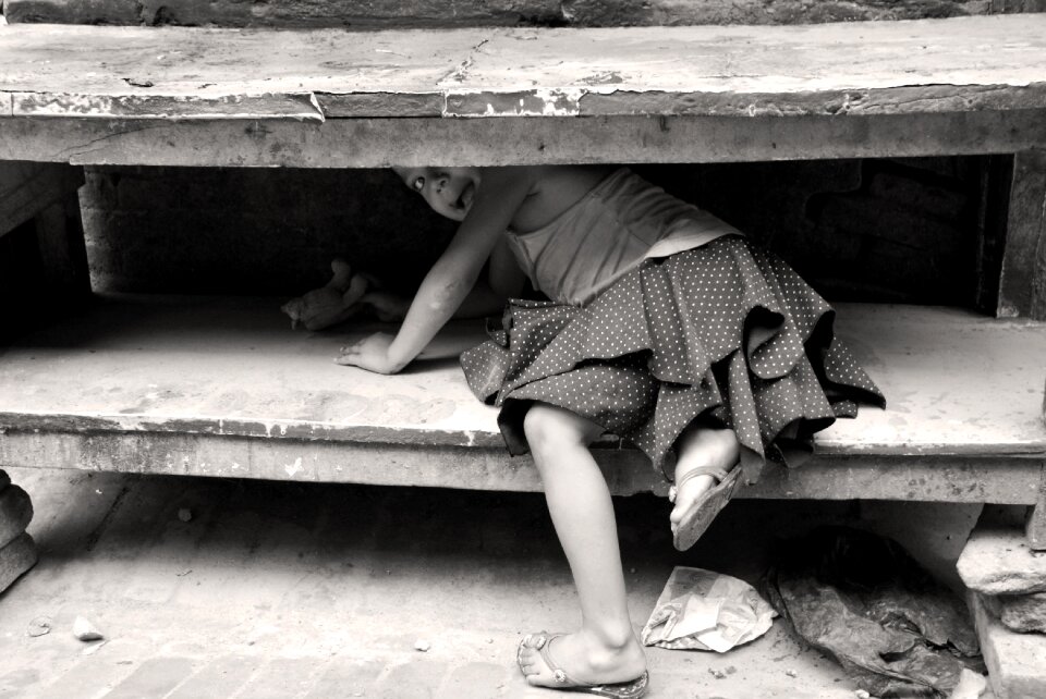 Nepal children look