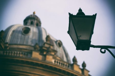 Radcliffe camera and street light photo