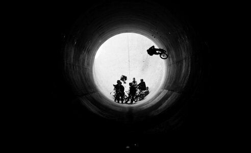 Bike extreme action photo